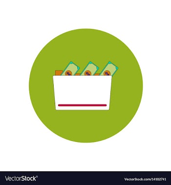 In flat design of money in the vector image