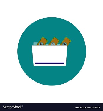 In flat design of money in the vector image