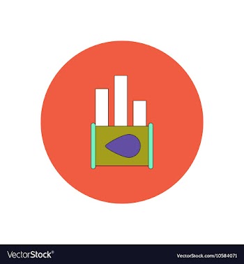In flat design of oil barrel vector image