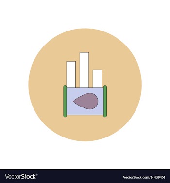 In flat design of oil barrel vector image