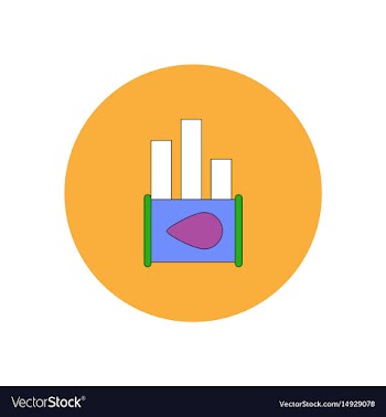 In flat design of oil barrel vector image