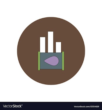In flat design of oil barrel vector image
