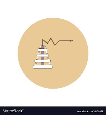 In flat design of oil rig and vector image