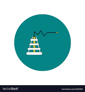 In flat design of oil rig and vector image