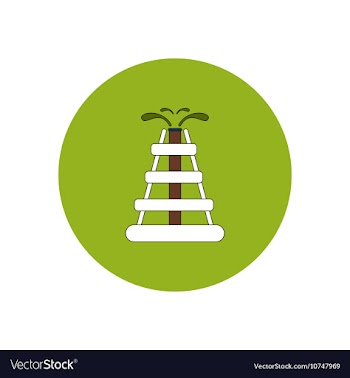 In flat design of oil rig vector image
