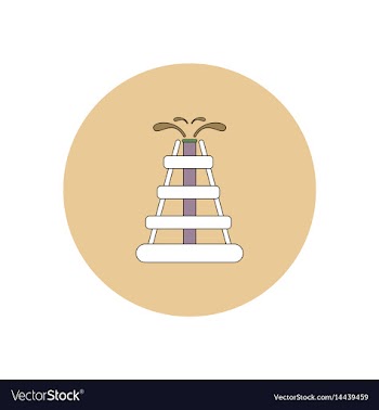 In flat design of oil rig vector image