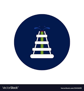 In flat design of oil rig vector image