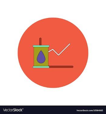 In flat design of oil world vector image
