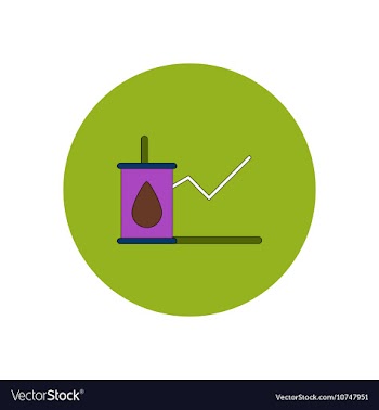 In flat design of oil world vector image
