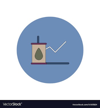 In flat design of oil world vector image