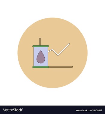 In flat design of oil world vector image