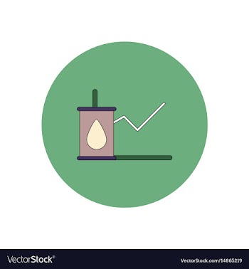 In flat design of oil world vector image
