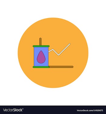 In flat design of oil world vector image