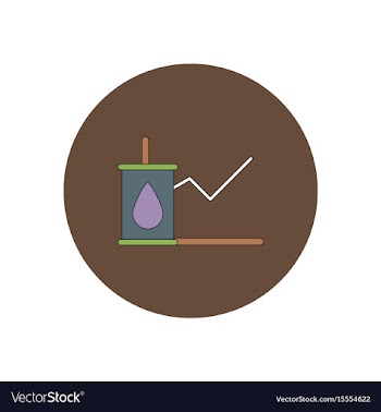 In flat design of oil world vector image
