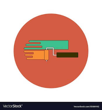 In flat design of painting vector image