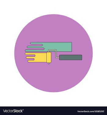 In flat design of painting vector image