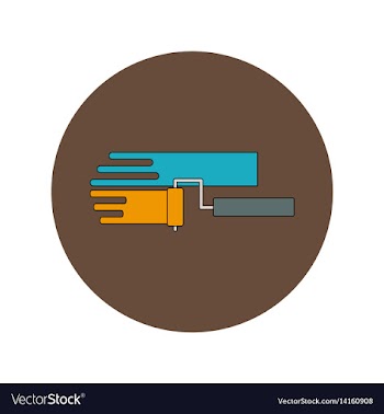 In flat design of painting vector image