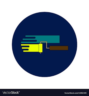 In flat design of painting vector image