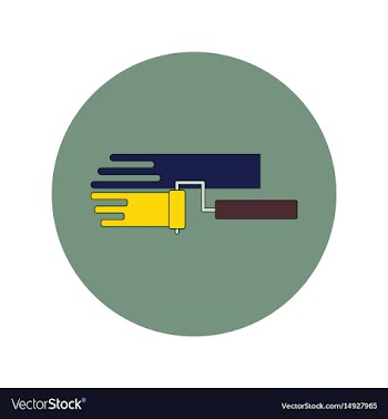 In flat design of painting vector image