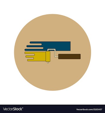 In flat design of painting vector image