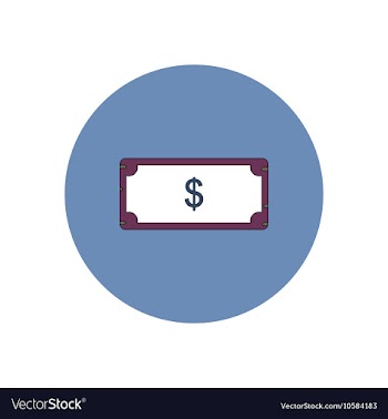 In flat design of paper money vector image