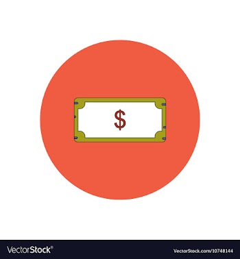 In flat design of paper money vector image