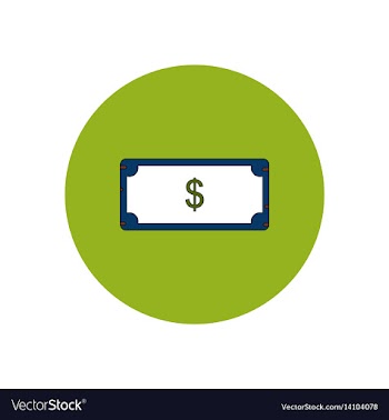 In flat design of paper money vector image