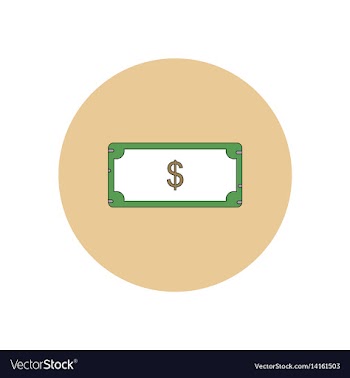 In flat design of paper money vector image