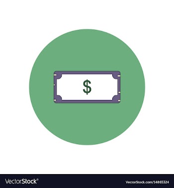 In flat design of paper money vector image