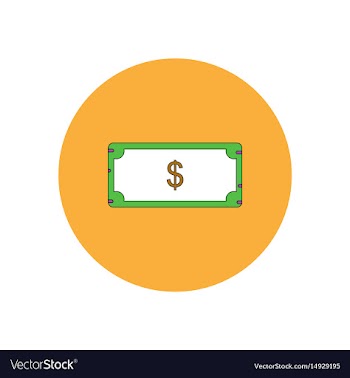 In flat design of paper money vector image