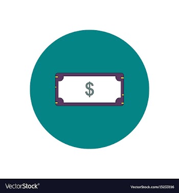 In flat design of paper money vector image