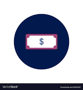 In flat design of paper money vector image
