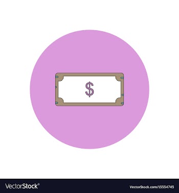In flat design of paper money vector image