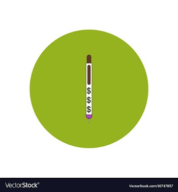 In flat design of pen and vector image