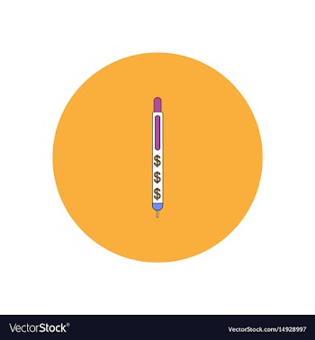 In flat design of pen and vector image