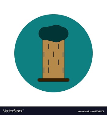 In flat design of Rain cloud vector image