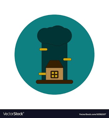 In flat design of rain cloud vector image