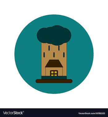 In flat design of rain cloud vector image