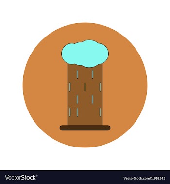 In flat design of Rain cloud vector image