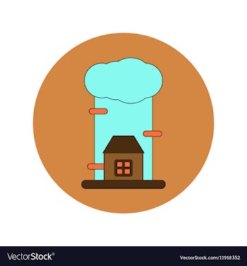 In flat design of rain cloud vector image