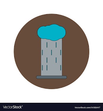 In flat design of rain cloud vector image