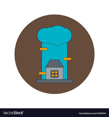 In flat design of rain cloud vector image