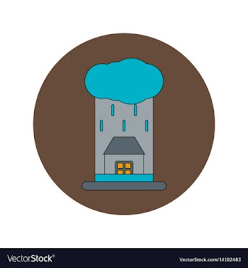 In flat design of rain cloud vector image
