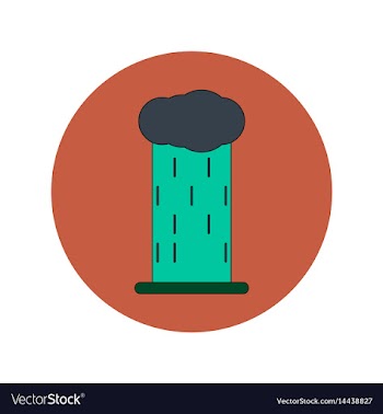 In flat design of rain cloud vector image