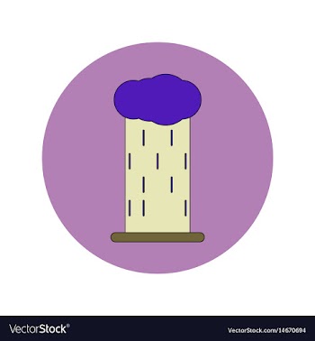 In flat design of rain cloud vector image