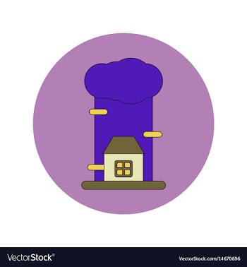 In flat design of rain cloud vector image