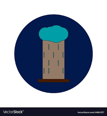 In flat design of rain cloud vector image