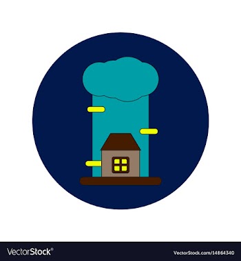 In flat design of rain cloud vector image