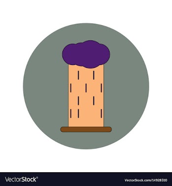 In flat design of rain cloud vector image