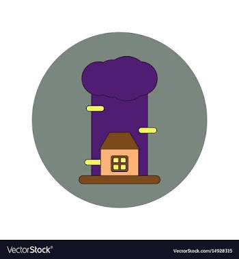 In flat design of rain cloud vector image